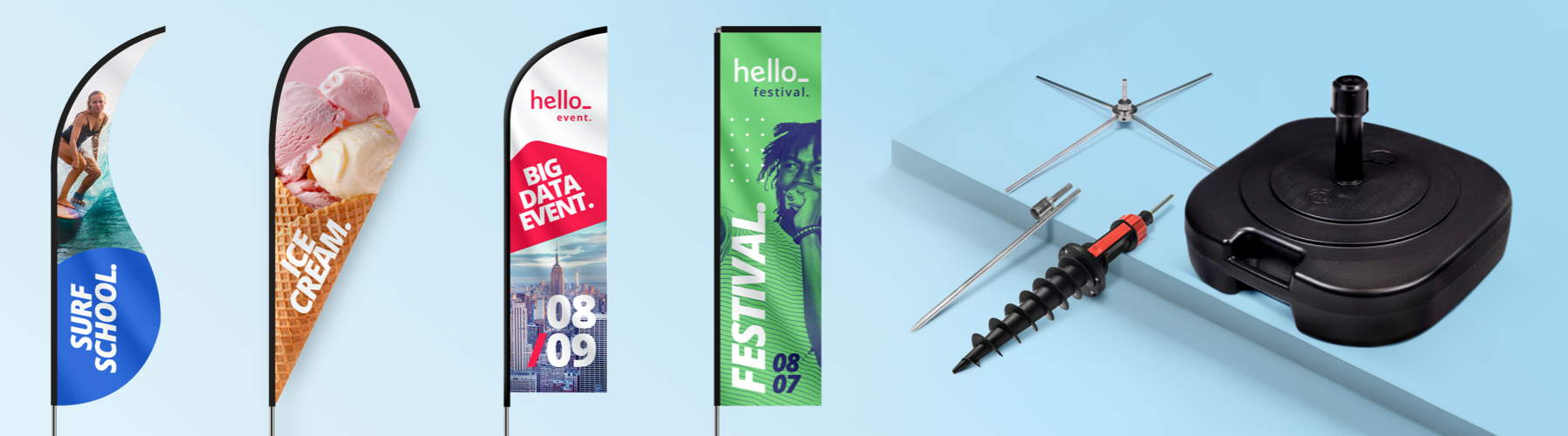 Notre nouvelle gamme d’oriflammes